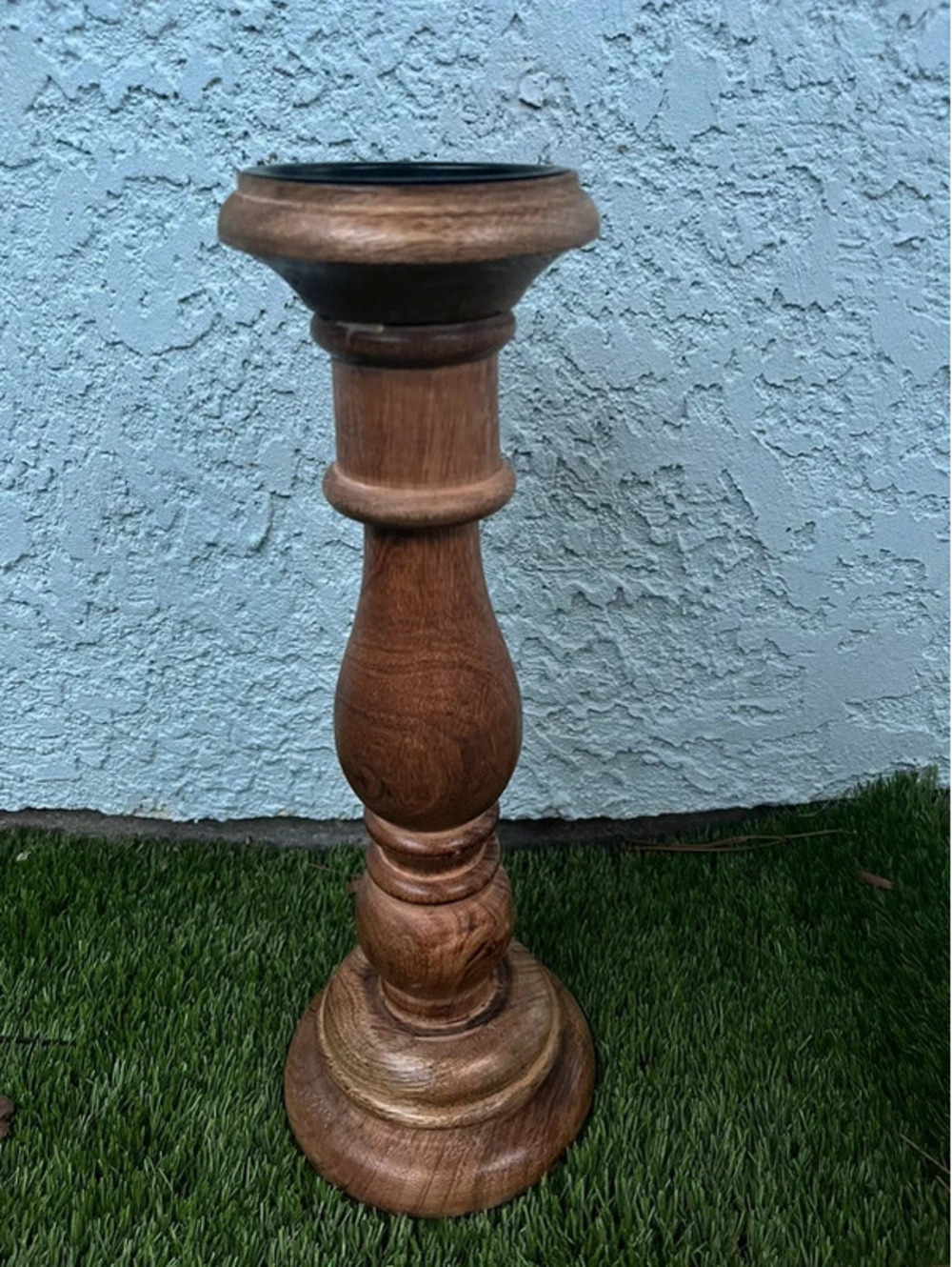 Large wooden candle stand
